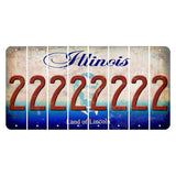 Illinois Abraham Lincoln Cut License Plate Strips (Set of 8) 2