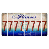 Illinois Abraham Lincoln Cut License Plate Strips (Set of 8) 7