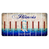 Illinois Abraham Lincoln Cut License Plate Strips (Set of 8) Exclamation Point