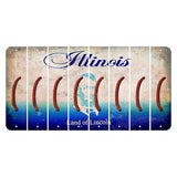Illinois Abraham Lincoln Cut License Plate Strips (Set of 8) Parenthesis - Left