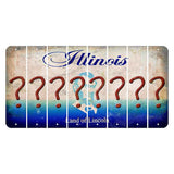 Illinois Abraham Lincoln Cut License Plate Strips (Set of 8) Question Mark