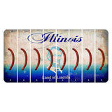 Illinois Abraham Lincoln Cut License Plate Strips (Set of 8) Parenthesis - Right