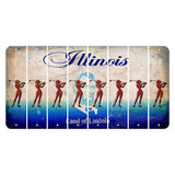 Illinois Abraham Lincoln Cut License Plate Strips (Set of 8) Female Golfer