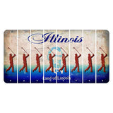 Illinois Abraham Lincoln Cut License Plate Strips (Set of 8) Male Golfer