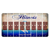 Illinois Abraham Lincoln Cut License Plate Strips (Set of 8) Tiki