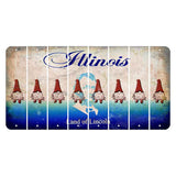 Illinois Abraham Lincoln Cut License Plate Strips (Set of 8) Gnome