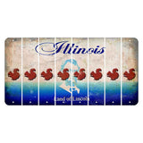 Illinois Abraham Lincoln Cut License Plate Strips (Set of 8) Squirrel