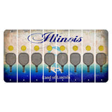 Illinois Abraham Lincoln Cut License Plate Strips (Set of 8) Pickleball