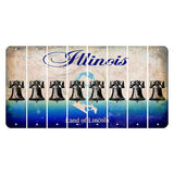 Illinois Abraham Lincoln Cut License Plate Strips (Set of 8) Liberty Bell