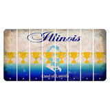 Illinois Abraham Lincoln Cut License Plate Strips (Set of 8) Trophy