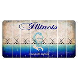 Illinois Abraham Lincoln Cut License Plate Strips (Set of 8) Hockey