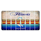 Illinois Abraham Lincoln Cut License Plate Strips (Set of 8) French Fries