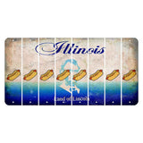 Illinois Abraham Lincoln Cut License Plate Strips (Set of 8) Hotdog