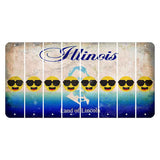 Illinois Abraham Lincoln Cut License Plate Strips (Set of 8) Emoji - Shades
