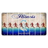 Illinois Abraham Lincoln Cut License Plate Strips (Set of 8) Soccer Player