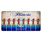Illinois Abraham Lincoln Cut License Plate Strips (Set of 8) Elf