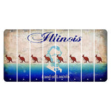 Illinois Abraham Lincoln Cut License Plate Strips (Set of 8) Kangaroo
