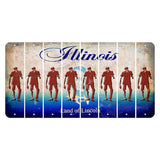 Illinois Abraham Lincoln Cut License Plate Strips (Set of 8) Zombie