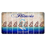 Illinois Abraham Lincoln Cut License Plate Strips (Set of 8) Praying Hands
