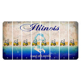 Illinois Abraham Lincoln Cut License Plate Strips (Set of 8) Forklift