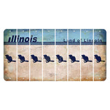 Illinois Light Blue Cut License Plate Strips (Set of 8) Beaver