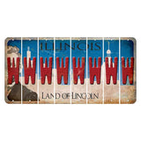 Illinois Skyline Cut License Plate Strips (Set of 8) W