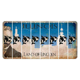 Illinois Skyline Cut License Plate Strips (Set of 8) Whale