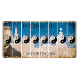 Illinois Skyline Cut License Plate Strips (Set of 8) Yin Yang