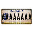 Indiana Bicentennial Cut License Plate Strips (Set of 8) A