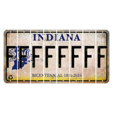 Indiana Bicentennial Cut License Plate Strips (Set of 8) F