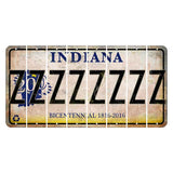 Indiana Bicentennial Cut License Plate Strips (Set of 8) Z