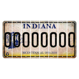 Indiana Bicentennial Cut License Plate Strips (Set of 8) 0