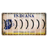 Indiana Bicentennial Cut License Plate Strips (Set of 8) Parenthesis - Right