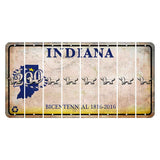 Indiana Bicentennial Cut License Plate Strips (Set of 8) Dog