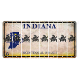 Indiana Bicentennial Cut License Plate Strips (Set of 8) Sea Turtle