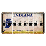 Indiana Bicentennial Cut License Plate Strips (Set of 8) Coffee Mug