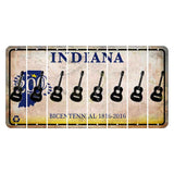 Indiana Bicentennial Cut License Plate Strips (Set of 8) Guitar