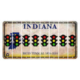 Indiana Bicentennial Cut License Plate Strips (Set of 8) Traffic Light
