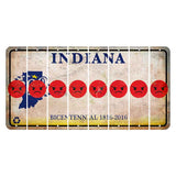 Indiana Bicentennial Cut License Plate Strips (Set of 8) Emoji - Angry