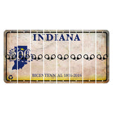 Indiana Bicentennial Cut License Plate Strips (Set of 8) Handcuffs