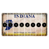 Indiana Bicentennial Cut License Plate Strips (Set of 8) Saw Blade