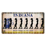 Indiana Bicentennial Cut License Plate Strips (Set of 8) Cowgirl - Leaning