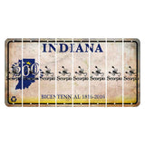 Indiana Bicentennial Cut License Plate Strips (Set of 8) Zodiac Sign - Scorpio