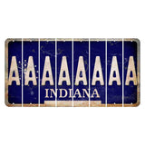 Indiana Blue Cut License Plate Strips (Set of 8) A