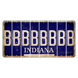 Indiana Blue Cut License Plate Strips (Set of 8) B