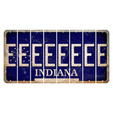 Indiana Blue Cut License Plate Strips (Set of 8) E