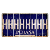 Indiana Blue Cut License Plate Strips (Set of 8) H