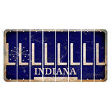 Indiana Blue Cut License Plate Strips (Set of 8) L