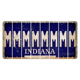 Indiana Blue Cut License Plate Strips (Set of 8) M