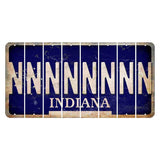 Indiana Blue Cut License Plate Strips (Set of 8) N